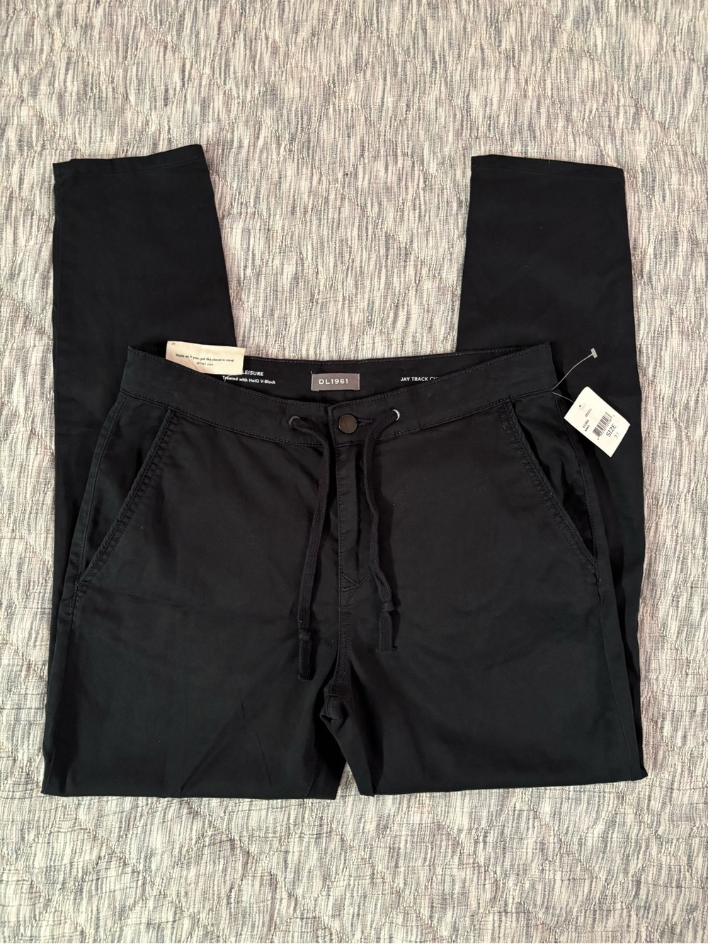 DL1961 Athleisure Jay Track Chino Pants Sz 31 In Navy -